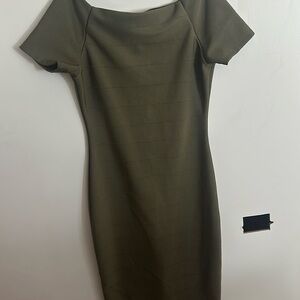 HAUTE MONDE OLIVE DRESS size small
